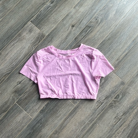 NWOT Aerie Smoothez Cropped Top- Pink - Picture 1 of 4
